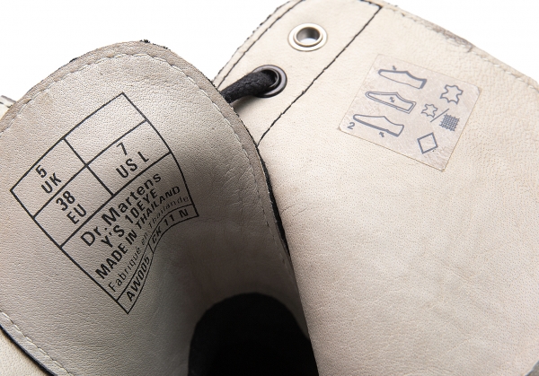 Y's Dr Martens Back Zip 10 Hole Boots Black UK 5 | PLAYFUL