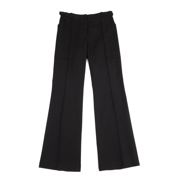 LE DIX BALENCIAGA Cotton Pin-tuck Pants (Trousers) Black 34 | PLAYFUL