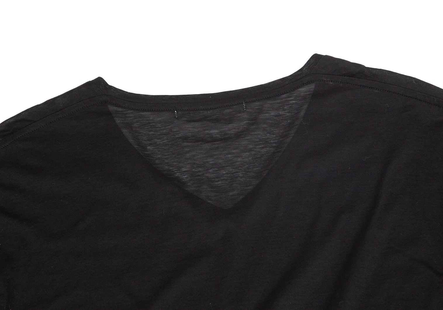 ヘルムートラングHELMUT LANG ストレッチVネックTシャツ 黒S