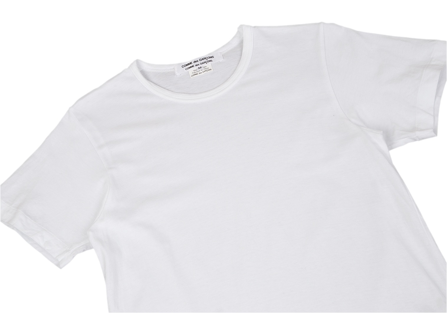 コムコム コムデギャルソンCOMME des GARCONS 裾フリル装飾Tシャツ 白M