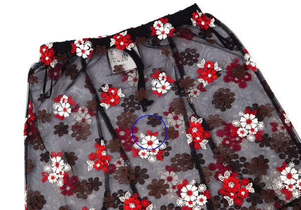 robe de chambre COMME des GARCONS Flower Embroidery Mesh Skrit 