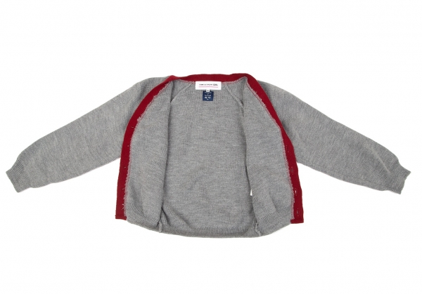 COMME des GARCONS GIRL LOCHAVEN of SCOTLAND Knit Cardigan Grey XS 