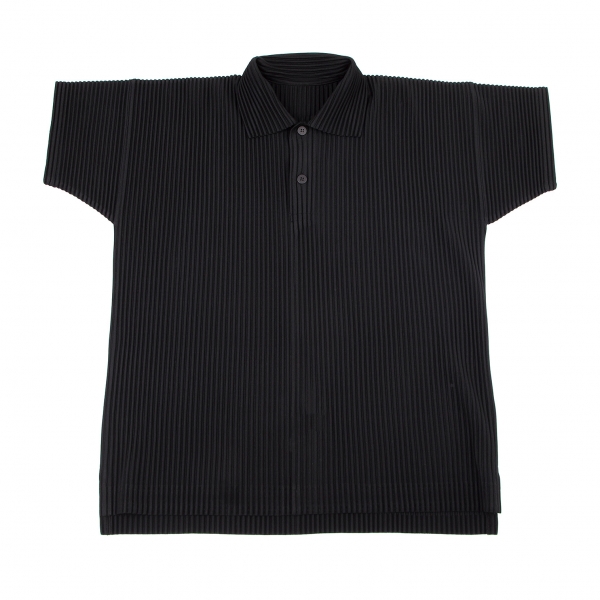 HOMME PLISSE ISSEY MIYAKE Polo Shirt Black 2 | PLAYFUL