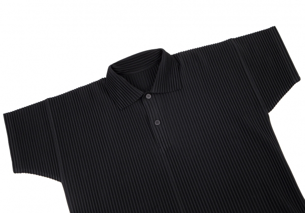HOMME PLISSE ISSEY MIYAKE Polo Shirt Black 2 | PLAYFUL