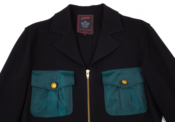 Jean Paul GAULTIER CLASSIQUE Pocket Design Zip Jacket Black