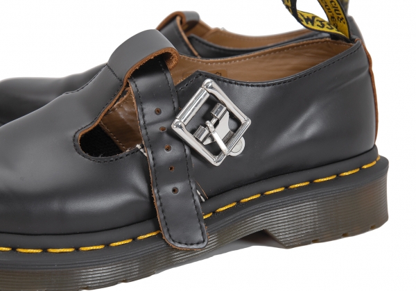 Y's Dr Martens POLLEY T-BAR STRAP Leather Shoes Black US 7 | PLAYFUL