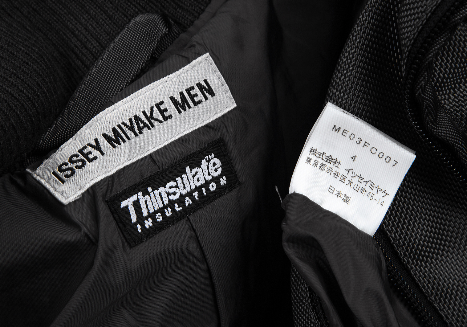 イッセイミヤケメンISSEY MIYAKE MEN Thinsulate 止水ジップ ...