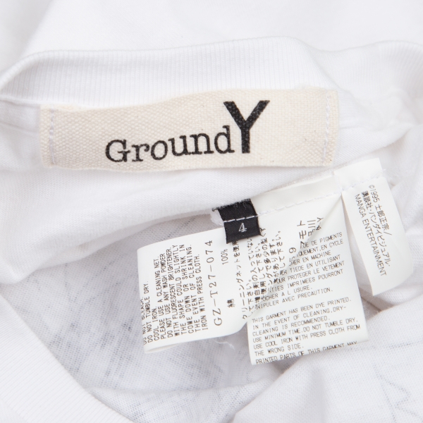 Ground Y グラウンド　ワイ Tシャツ・カットソー 4(L位) 白春夏ポケット