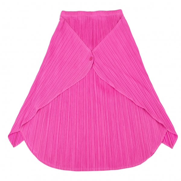 プリーツプリーズPLEATS PLEASE ラップデザインスカート ピンク3