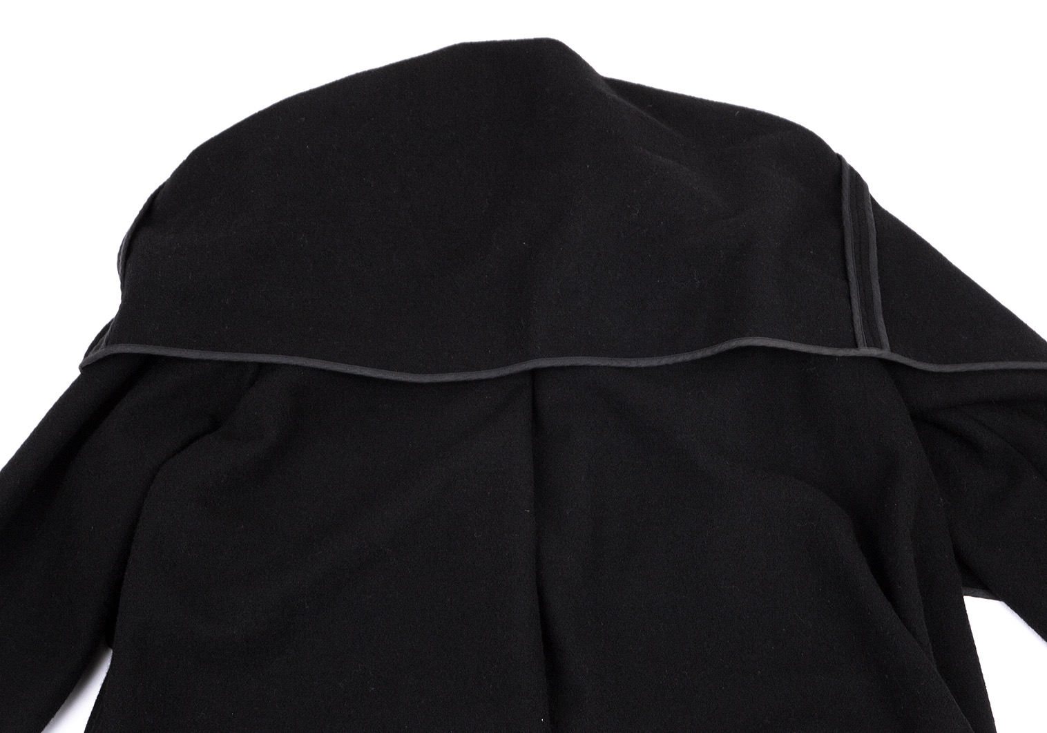 18,432円【美品】コムデギャルソン　変形　ロングコート　ドッキング　レイヤード　黒　ウール