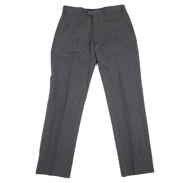 MARGARET HOWELL Wool Linen Pants (Trousers) Charcoal XL | PLAYFUL