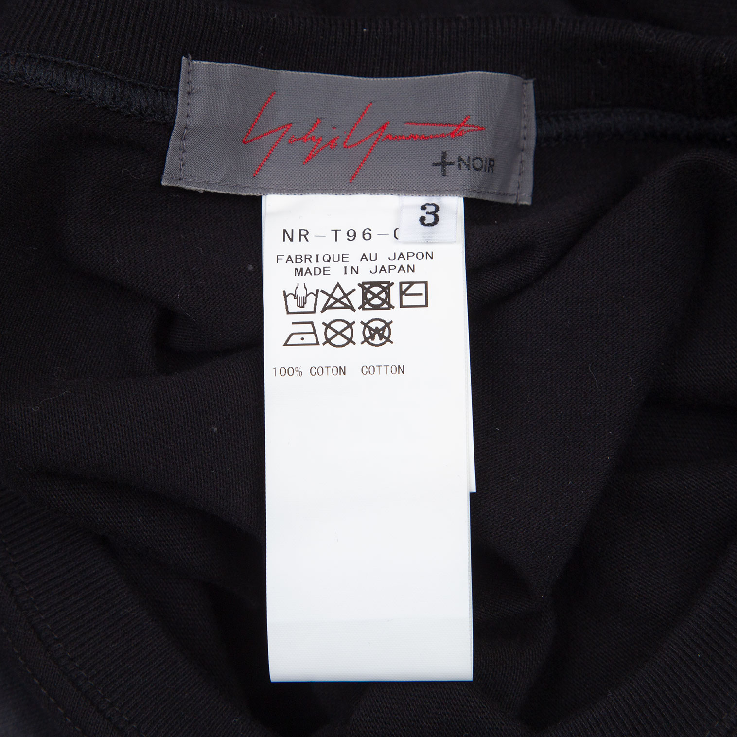 Yohji Yamamoto NOIR Yuuka Asakura Printed T-shirt Black 3 | PLAYFUL