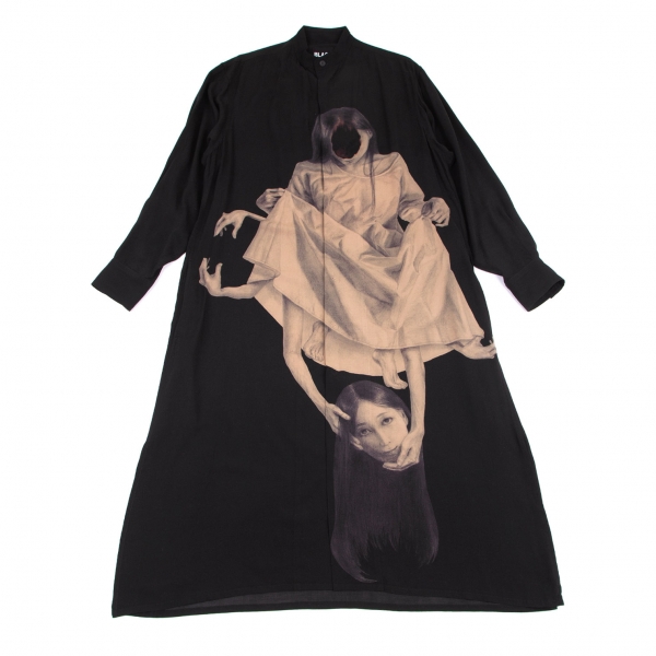 BLACK Scandal Yohji Yamamoto Suzume Uchida Printed Long Shirt