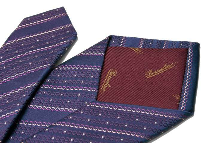 Borsalino chain stripe silk tie Free PLAYFUL