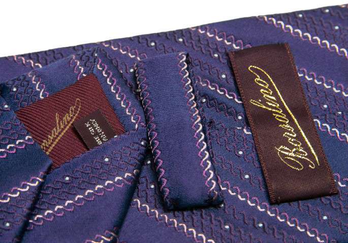 Borsalino chain stripe silk tie Free PLAYFUL