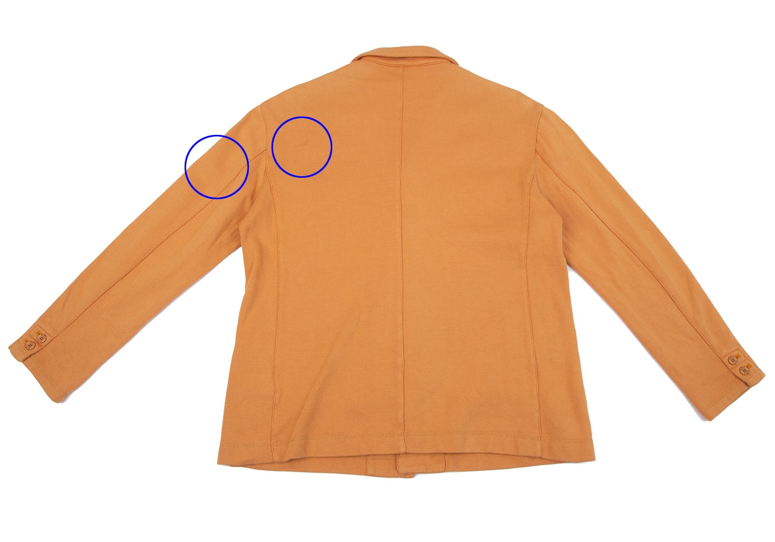 パパスPapas コットンワンポイント刺繍ジャケット 薄オレンジ48M