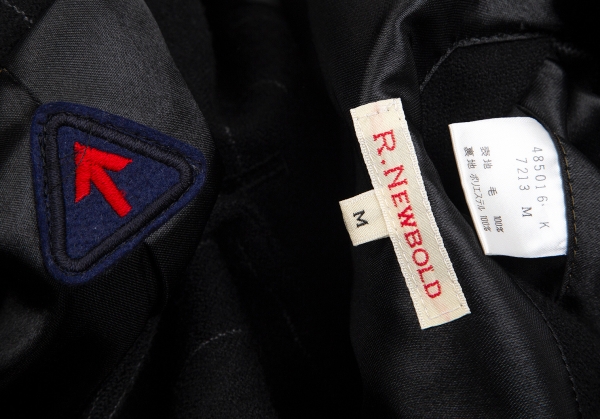 R.NEWBOLD Wool Stripe Jacket Black M | PLAYFUL