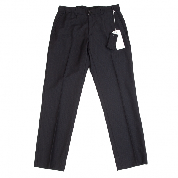 OUR LEGACY Dobby Woven Wool Pants (Trousers) Navy 46 | PLAYFUL