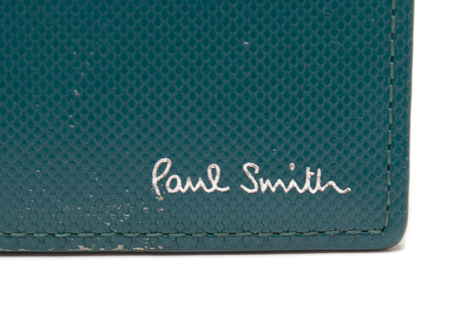 ポールスミス Paul Smith ロゴレザー二つ折り長財布 ターコイズブルー