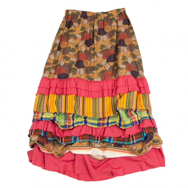 robe de chambre COMME des GARCONS Flower Pattern Skirt Yellow,Pink 