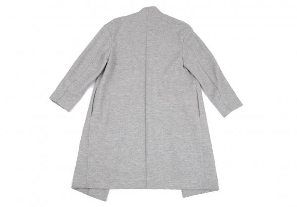 UNITED ARROWS Button-less Wool Coat Grey Free | PLAYFUL