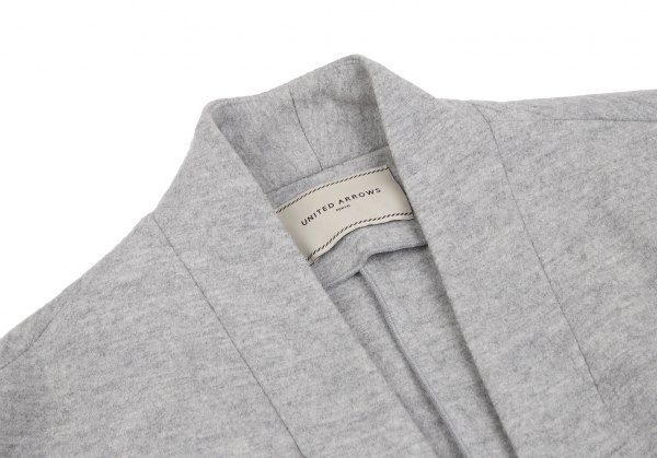 UNITED ARROWS Button-less Wool Coat Grey Free | PLAYFUL
