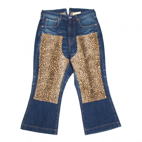 JUNYA WATANABE COMME des GARCONS Leopard Patched Jeans Indigo XS 
