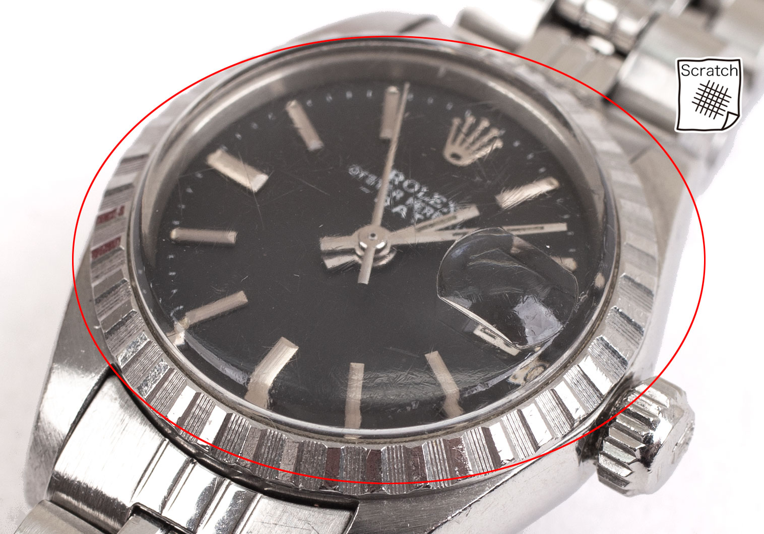 ロレックスROLEX 6924 オイスターパーペチュアルデイト 腕時計 シルバー