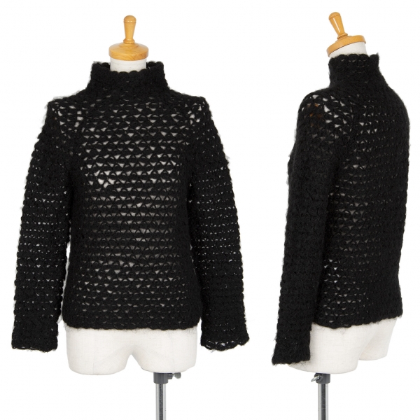tricot COMME des GARCONS High neck Crochet Knit Sweater (Polo Neck