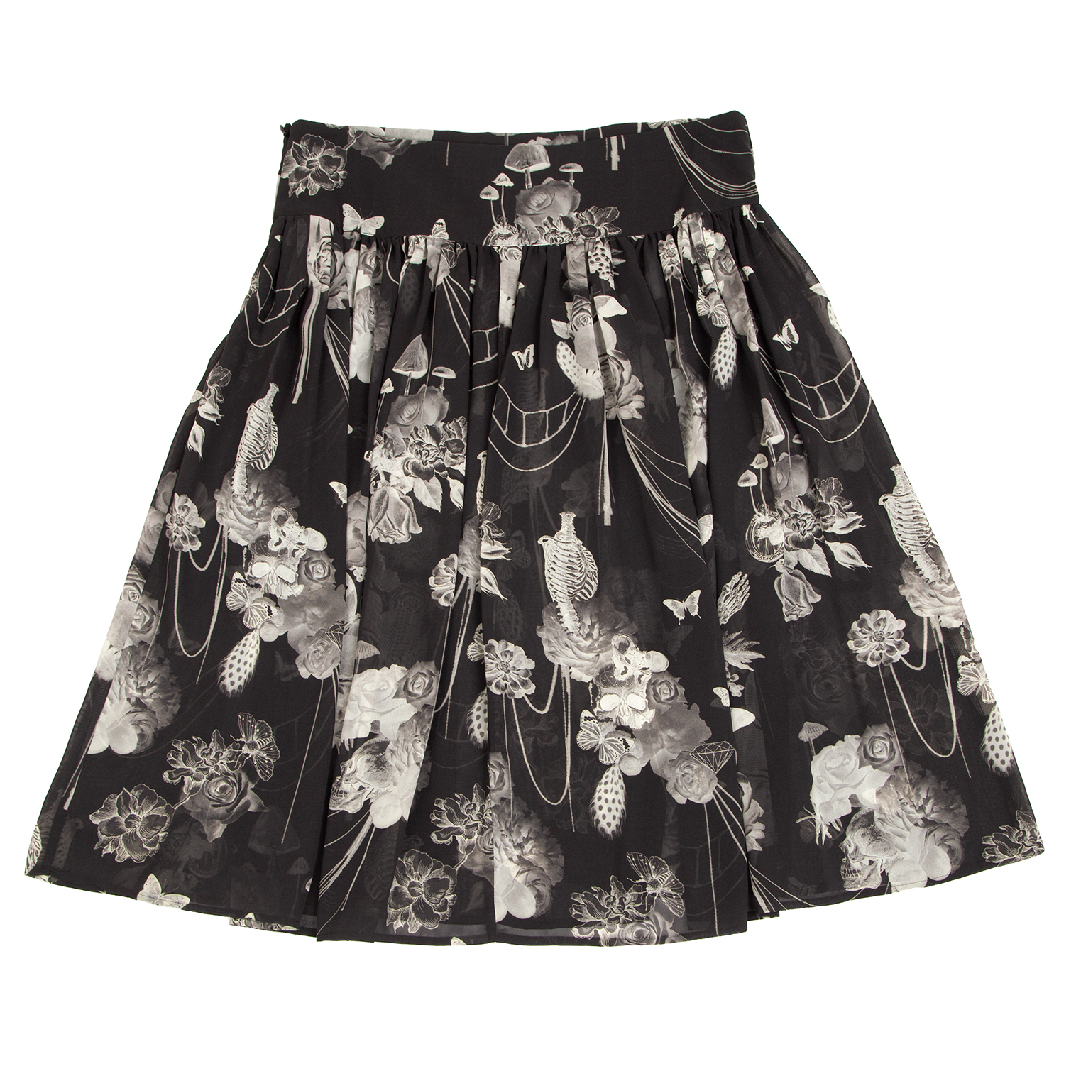 リミフゥ 花柄スカート - ひざ丈スカート