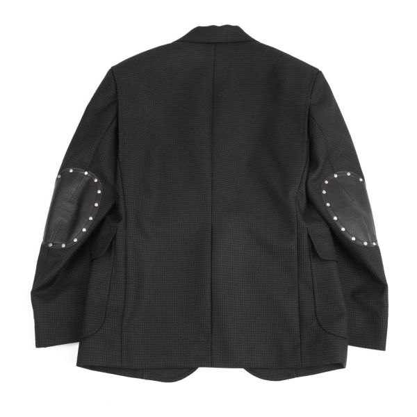 JUNYA WATANABE Elbow Leather studs Patched Jacket Black XS | PLAYFUL