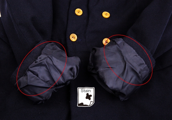 COMME des GARCONS Power shoulder Jacket Navy XS-S | PLAYFUL