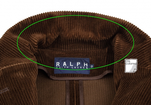 RALPH RALPH LAUREN Leather Elbow Patch Corduroy Jacket Brown 9
