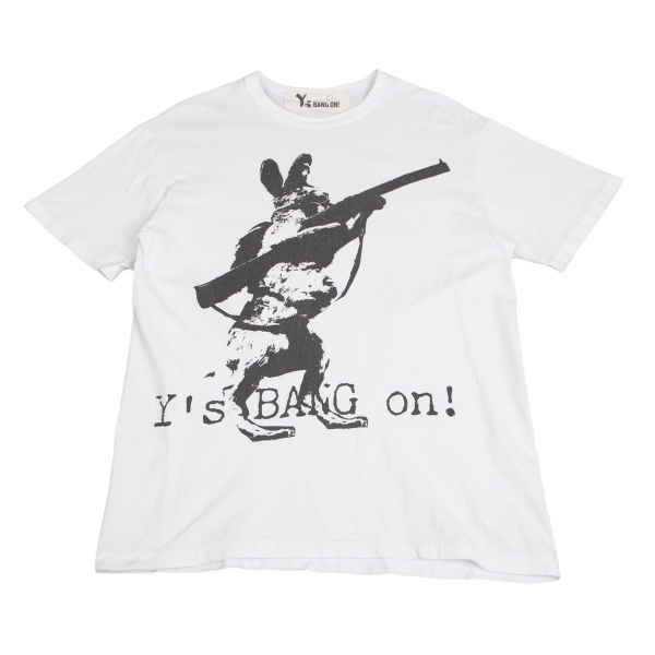 Y's ワイズ　yohji yamamoto ラビットTシャツ　バングオン　白