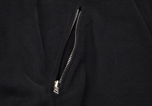 agnes b. homme Zip Front Padding Cotton Jacket Black 2 | PLAYFUL