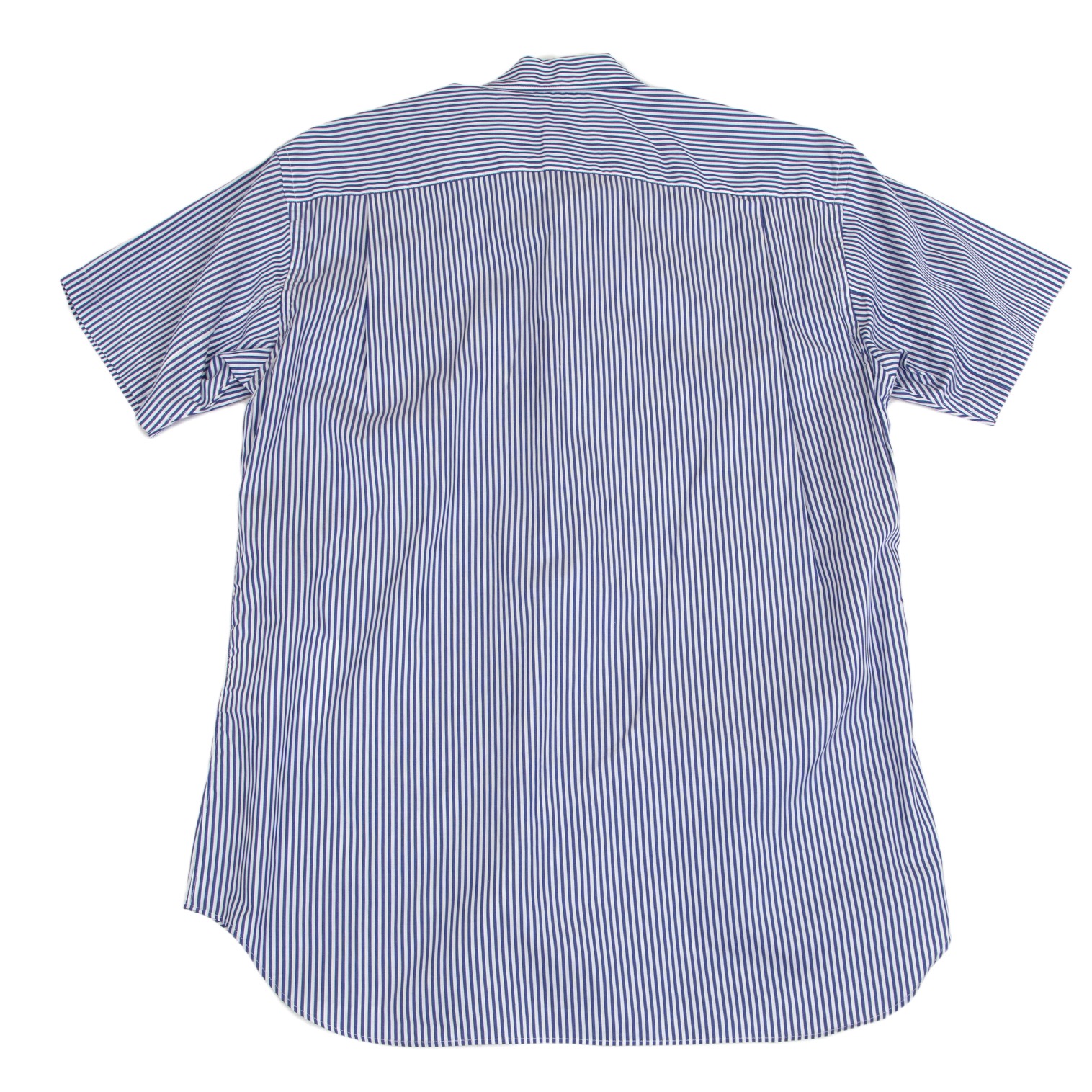 コムデギャルソンシャツ 美品 ギンガムチェック柄 半袖 シャツ M ブルー