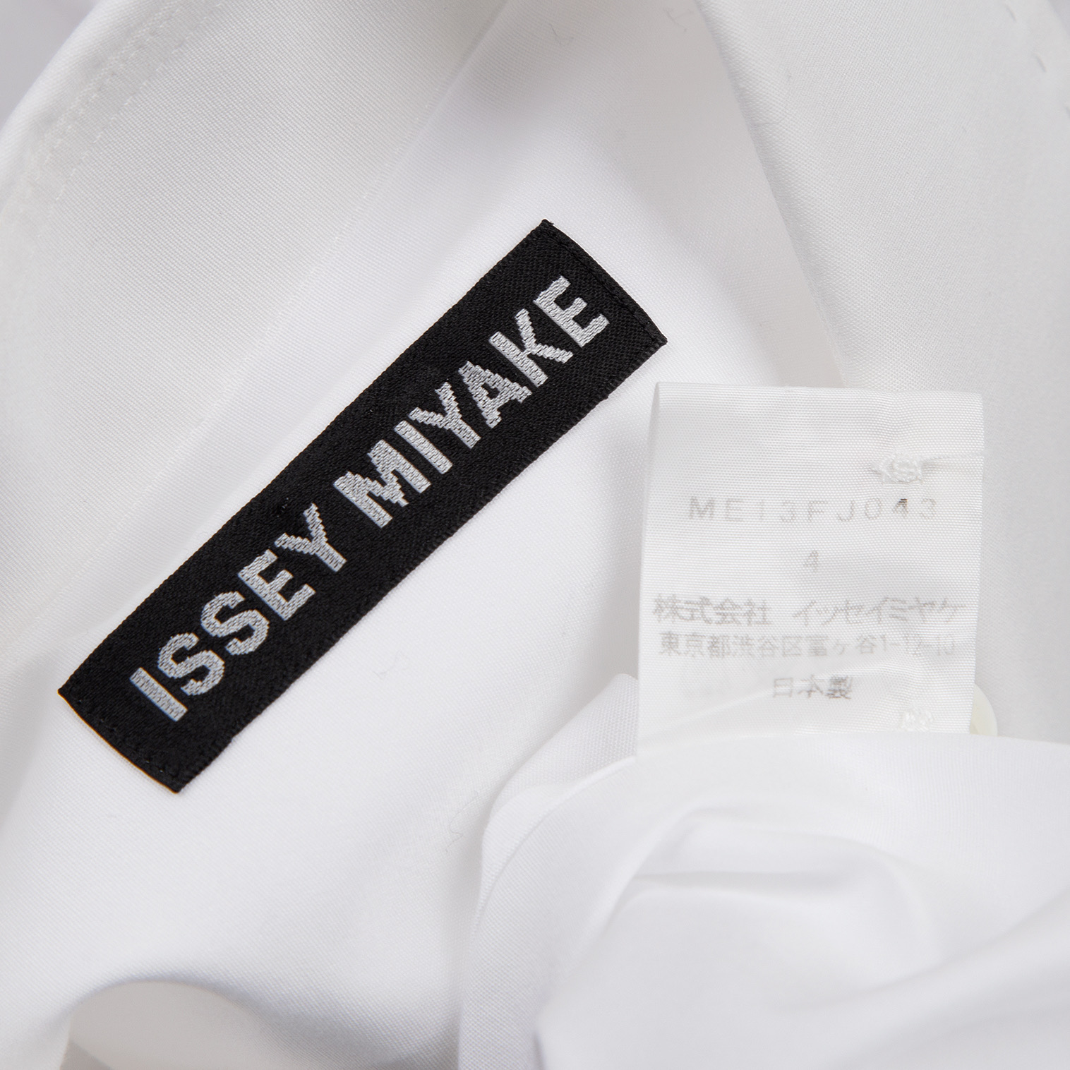 イッセイミヤケ メンISSEY MIYAKE MEN コットンフライフロントシャツ 白4