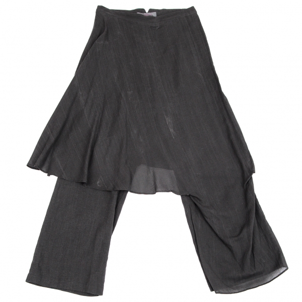 Black Layered Trousers by MM6 Maison Margiela on Sale
