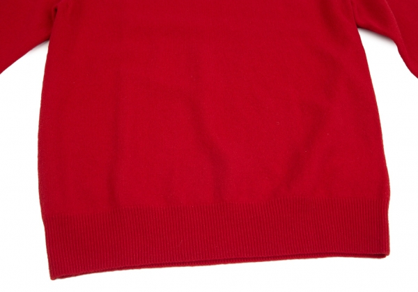 PLAY COMME des GARCONS Heart Wappen V-neck Knit Sweater Red S