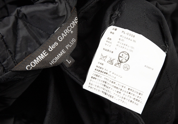 COMME des GARCONS HOMME PLUS Quilting Duffle Coat Black L | PLAYFUL