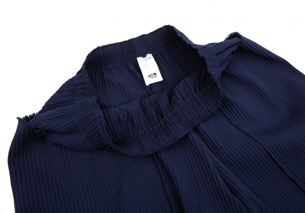 UNIQLO Belted Linen Rayon Wide Pants Navy Blue XS 