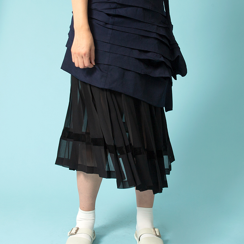 表記サイズ【希少モデル】コムデギャルソン　ニット切り替えスカート　大人気モデル　スカート