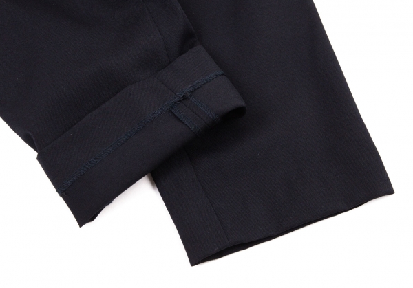 COMME des GARCONS Half Pleats Wrap Pants (Trousers) Navy M | PLAYFUL