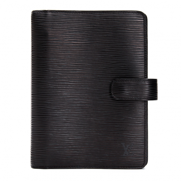Louis Vuitton Black Epi Leather Noir Medium Ring Agenda MM Notebook Cover  47lvl1125 ref.297571 - Joli Closet