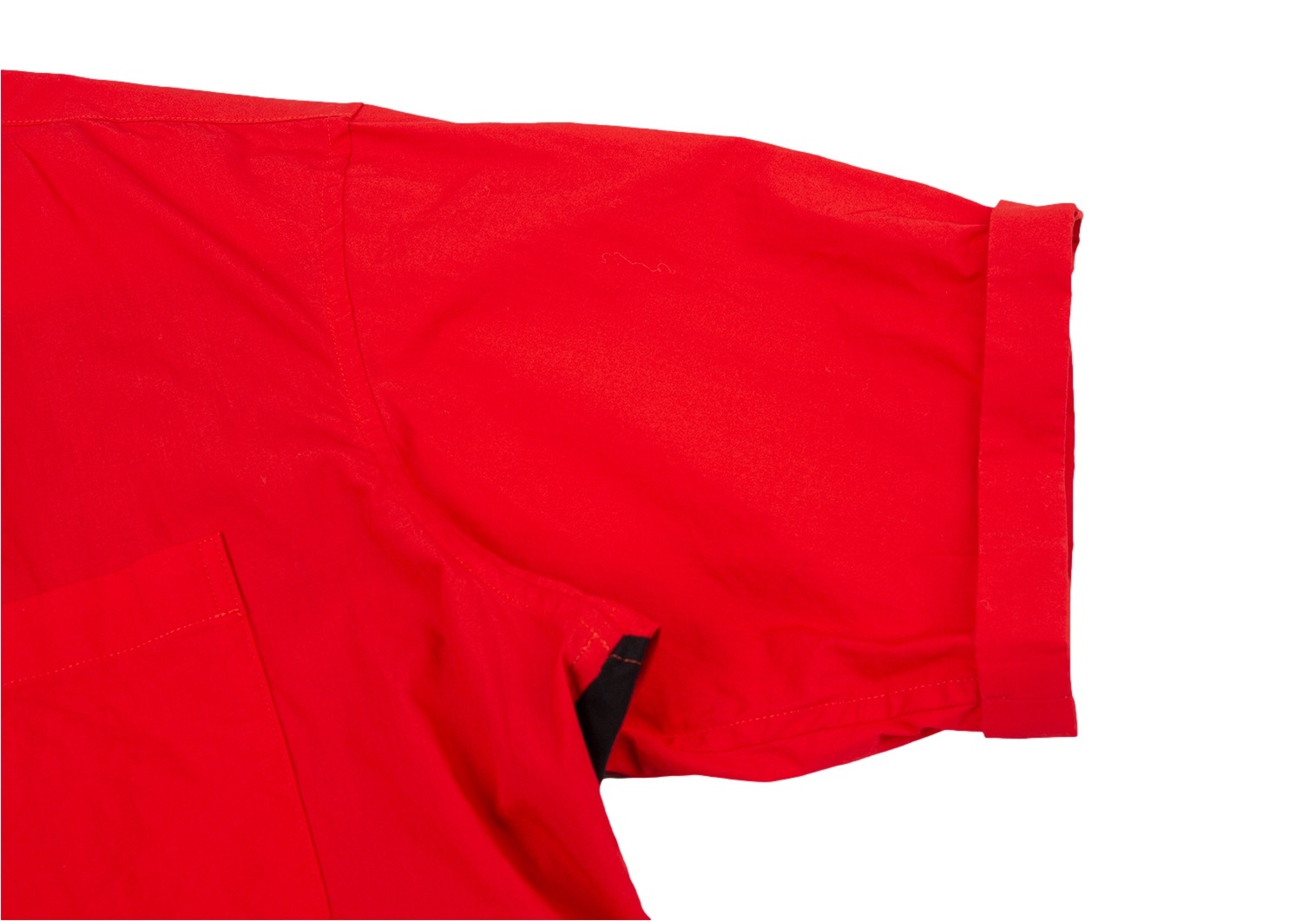 サイトs'yte バイカラー切替デザイン半袖シャツ 黒赤3