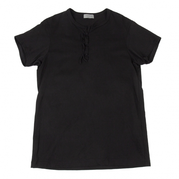 Yohji Yamamoto ヨウジヤマモト 変形ポロシャツ 黒 3 - ポロシャツ