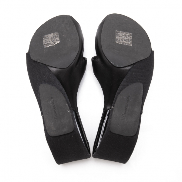 United Nude Mobius 65mm leather mules - Black
