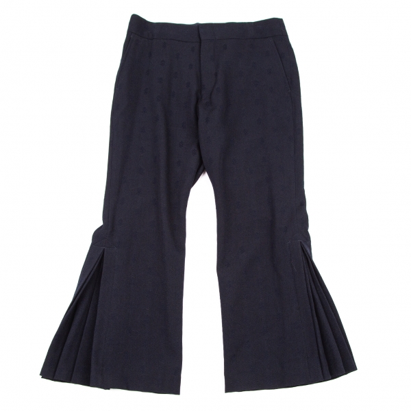 COMME des GARCONS Hem Pleats Wool Pants (Trousers) Navy M | PLAYFUL