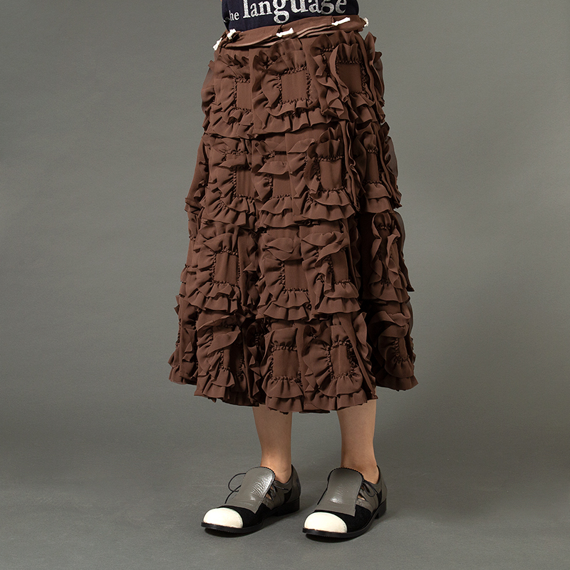 日本製新品 コムデギャルソン 変形 リボン フリル スカート