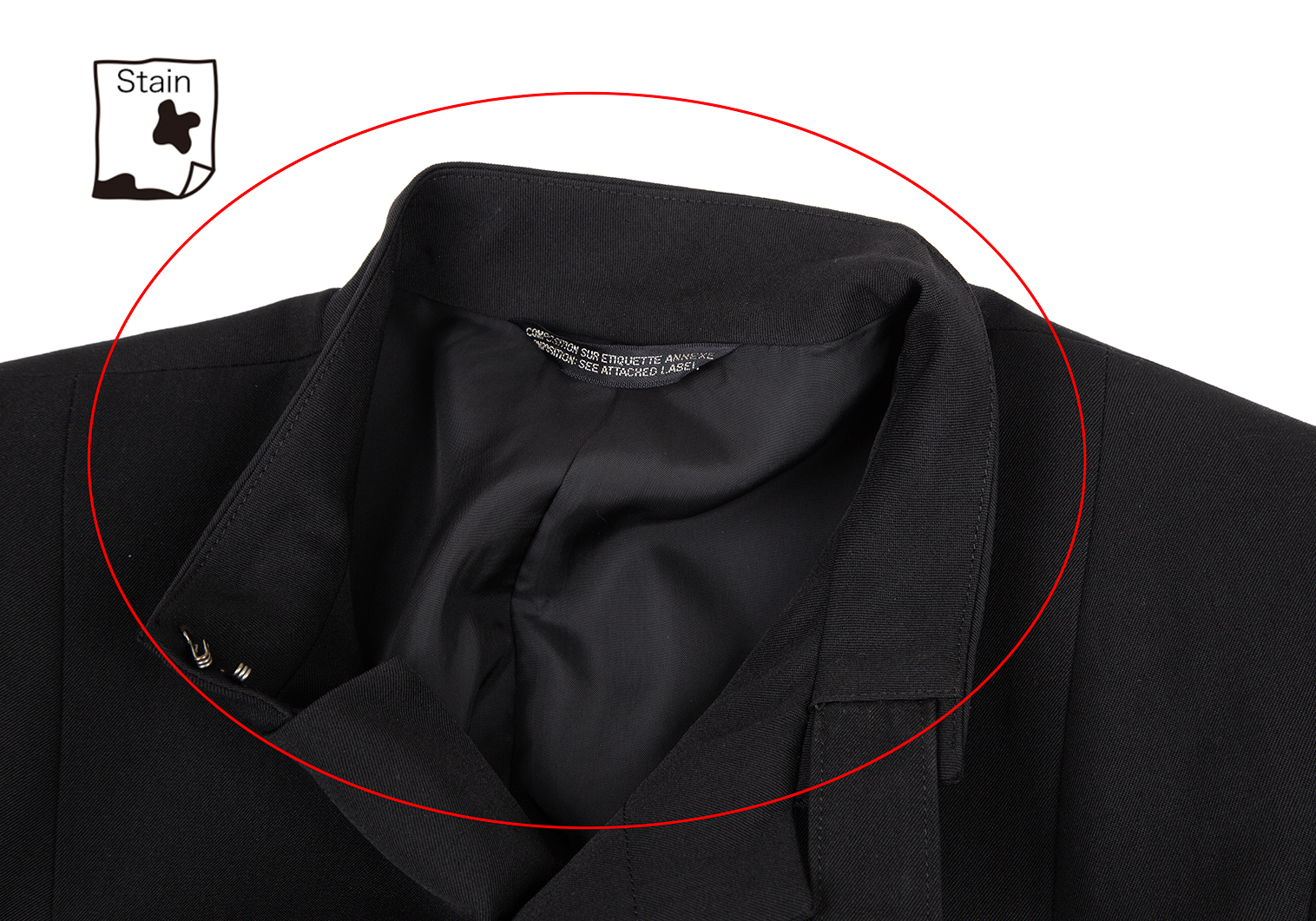 Y's ヨウジヤマモト ウールジャケット スタンドカラー ウール ブラック 美品着丈59cm